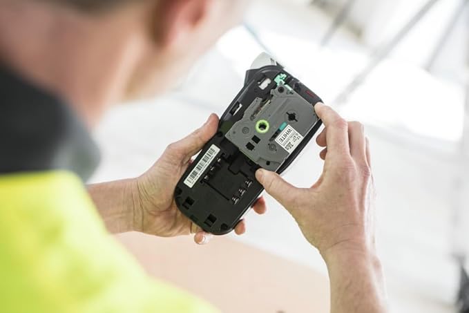 Brother PT-E110BP Contractor Kit: P-Touch Handheld Industrial Label Printer Plus 3 Tapes (up to 12mm Labels)