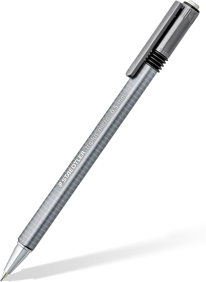 STAEDTLER Triplus Micro Mechanical Pencils (#2) 0.5mm lead, Retractable with Twist Eraser, Ergonomic Triangular Grip for Writing, Drawing & Drafting, 3-Pack