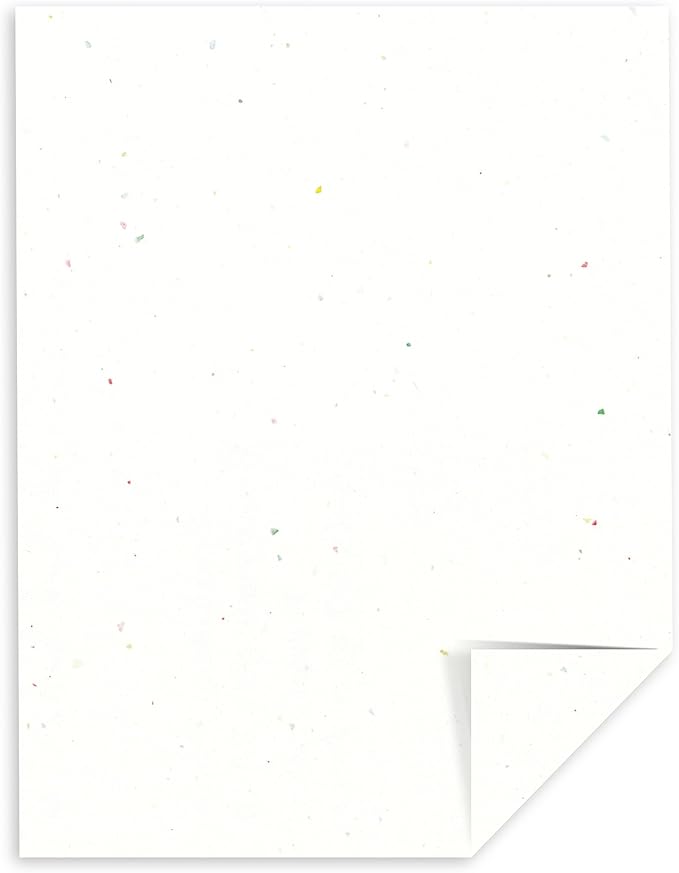 Neenah Astrobrights Color Paper, 8.5” x 11”, 24 lb/89 gsm, Stardust White (Multi-Color Flecked), 500 Sheets (22301)