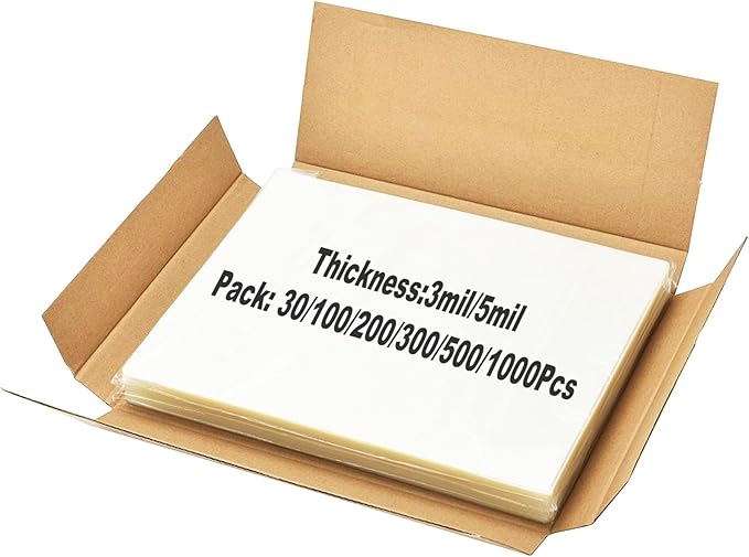 100 Pack 3 Mil Laminating Sheets, Clear Thermal Laminating Plastic Paper Laminator Sheets, 9 x 11.5 Inch Thermal Laminating Pouches for Thermal Laminator