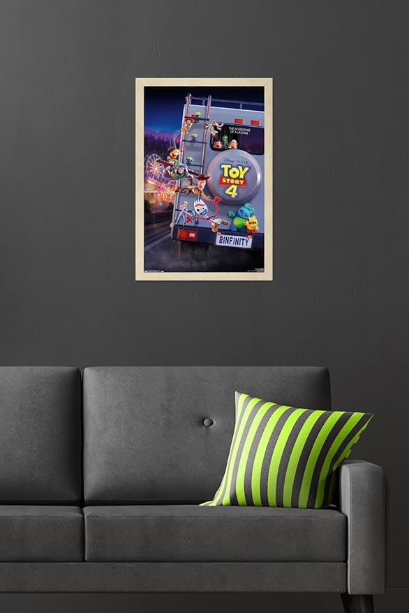 Trends International Disney Pixar Toy Story 4 - Final One Sheet Wall Poster, 22.4L x 14.7W, Blonde Framed Version