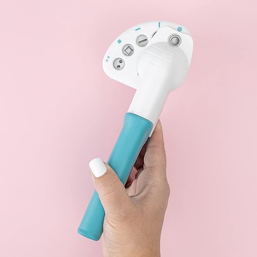 We R Memory Keepers Crop-A-Dile Power Multi Hole Punch, 5 Different Shapes, Button, Square, Horizontal Slit, Vertical Slit, Circle, for Paper Cardstock, Chipboard, Fabric, Thin Tin, Leather, Plastic