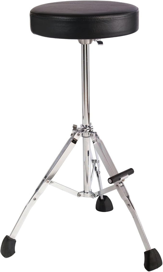 Gibraltar GGS10T Tall 27" Stool with Round Seat, Fold Up Tripod with Foot Rest