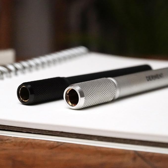 Derwent Pencil Extender Set, Silver and Black, for Pencils up to 8mm, (2300124)