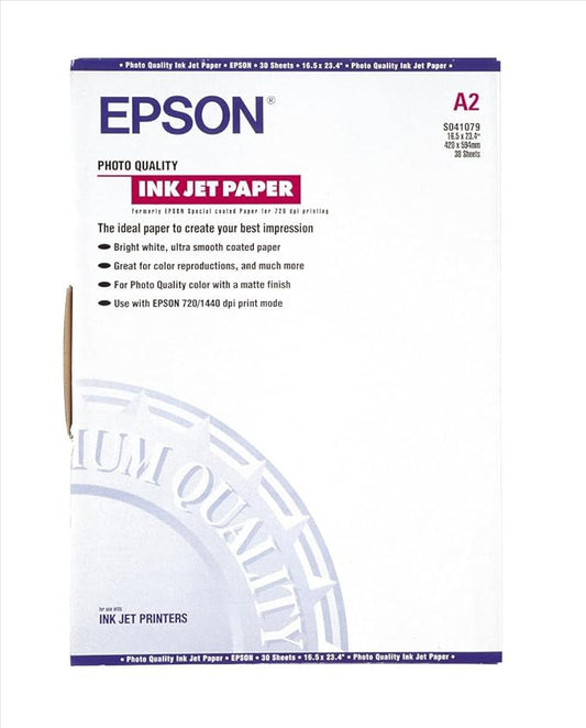 Epson S041079 Matte Presentation Paper, 27 lbs., Matte, 16-1/2 x 23-1/2 (Pack of 30 Sheets)