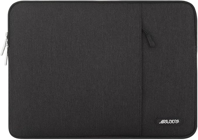 MOSISO Laptop Case 17.3 inch, 17-17.3 inch Laptop Sleeve Compatible with Dell, HP, Lenovo, Asus, Acer, Alienware, Polyester Vertical Computer Sleeve Bag with Pocket, Black