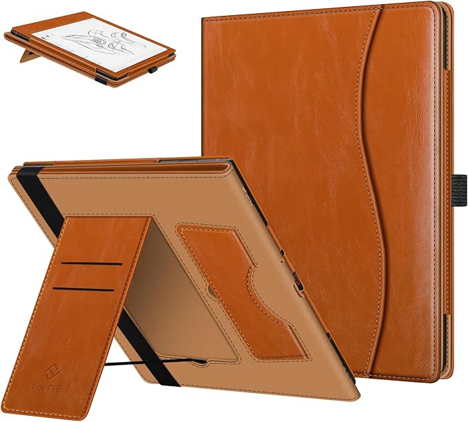 Fintie Case for 10.3" Boox Note Air 5 C (2025)/ Note Air4 C (2024)/ Note Air3 C/ Air3 B/W (2023) Tablet ePaper -Premium PU Leather Stand Cover Auto Sleep/Wake with Card Slot & Pen Holder, Brown