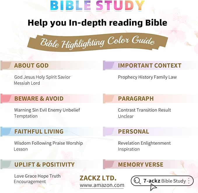 7-ackz Pastel Bible Highlighter Markers 8 Pack, Thin Bible with slight bleeding, Assorted Colors Dry Quickly for Study Journaling, Textbook Motivational Gift for Christians, Friends