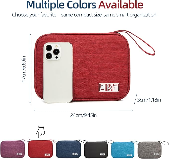 Electronics Organizer Travel Case,Travel Cable Organizer Pouch - Portable Storage Bag for Cord, Charger, Phone, Earphone, Electronic Accessories for Travel & Daily Use