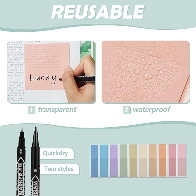 Jutom 38 Pcs Bible Journaling Study Kit for Women, Book Annotation Supplies with Highlighters Pens, Tabs, Sticky Notes, Markers for Christian Office Bible Study Supplies(Classic Color,Square)