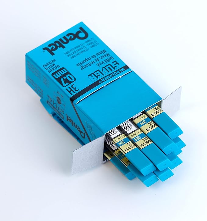 Pentel Super Hi-Polymer Lead Refill, (0.7mm) Medium, 3H, 144 Pieces of Lead (50-3H)