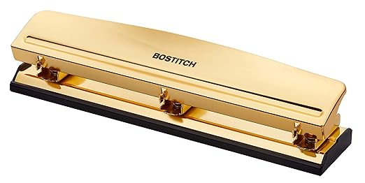 Bostitch 3 Hole Punch, 12 Sheets