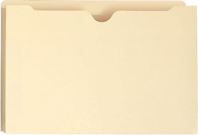 Smead File Jacket, Reinforced Straight-Cut Tab, 2" Expansion, Legal Size, Manila, 20 per Box (76562)