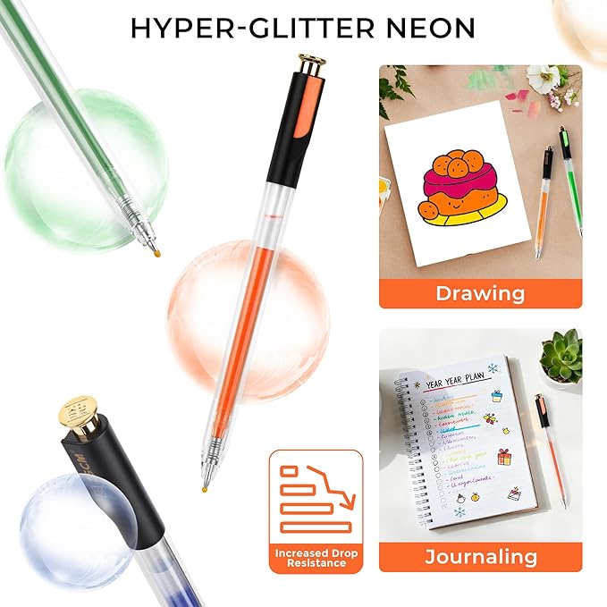 Retractable Juicy Gel Pens, 7 Colors Large Capacity Vibrant Juicy Gel Ink Pens for Adult Coloring, 1.0 mm Fine Point Smooth Writing Color Pen for Fruit Art Note Taking Aesthetic Art Supplies