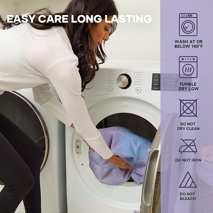OhGeni 100% Waterproof Mattress Protector,Queen Size Mattress Soft Pad,Hair & Bedwetting Resistant,Cooling Breathable Fitted Sheets,Washable Bed Cover,Non-Slip Deep Pocket,Noiseless for Bedroom,Purple