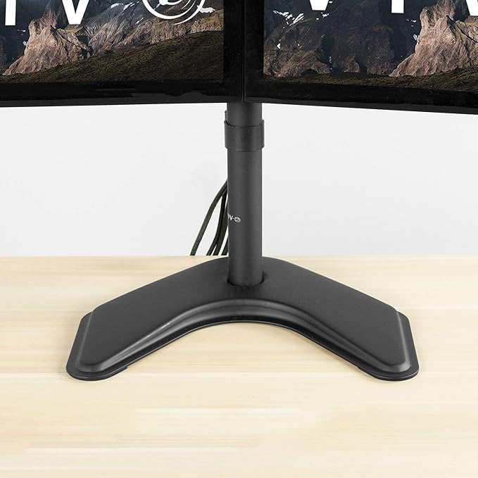 VIVO Heavy Duty Freestanding Base for Monitor Desk Mount Stand, 13 x 11 inch Platform, Padded Anti-Skid Scratch Resistant Replacement Base, Hardware Included, Black, PT-SD-BS02F