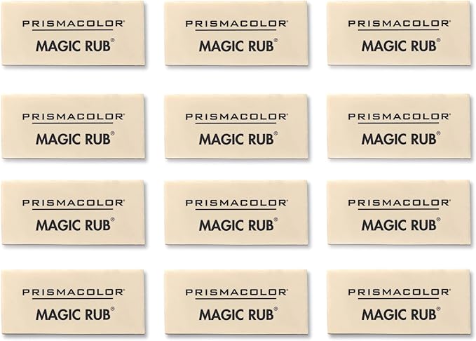 Prismacolor® Magic Rub® Vinyl Erasers, White, Pack Of 12