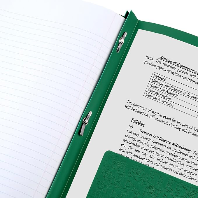 Five Star 2-Pocket Folder,Plastic Folder with Stay-Put Tabs and Prong Fasteners,Holds 8-1/2" x 11" Paper,Black,Fire Red,Forest Green,Pacific Blue (38048),(Pack of 24)