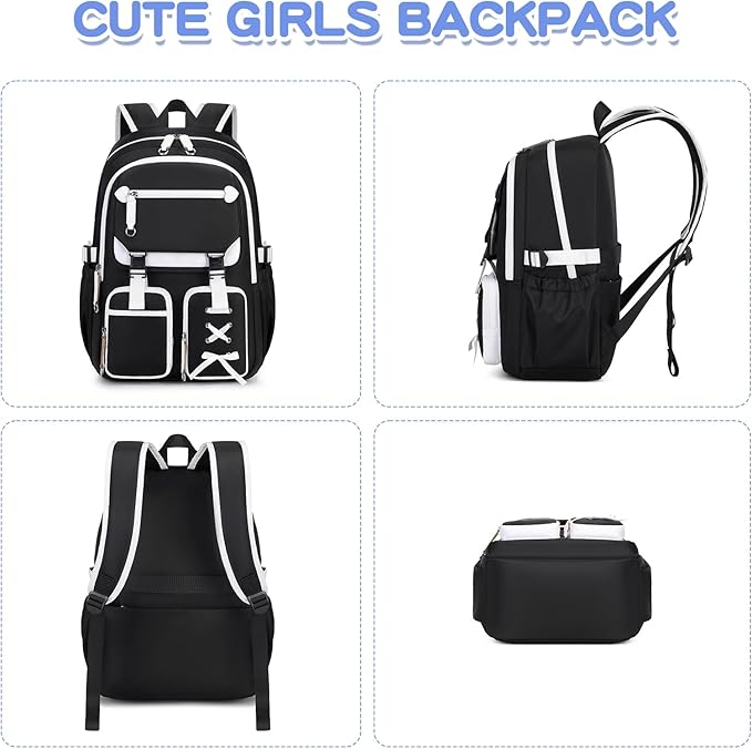 Kids Backpacks for Girls Teens Kawaii Bookbag for Elementary Primary Middle High School Daypack