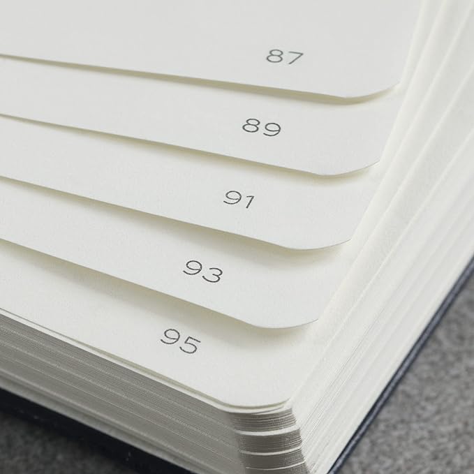 LEUCHTTURM1917 - 120G Special Edition - Medium A5 Hardcover Notebook - 203 Numbered Pages with 120gsm Paper (Navy, Dotted)