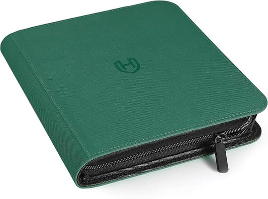 Card Binder 16 Pocket with Zipper, 1024 Pockets Trading Card Holder Book, Premium PU Cover Zip Folder Binder, Side Loading Carrying Case Binder Album for TCG, MTG, Sports Cards, Game Cards