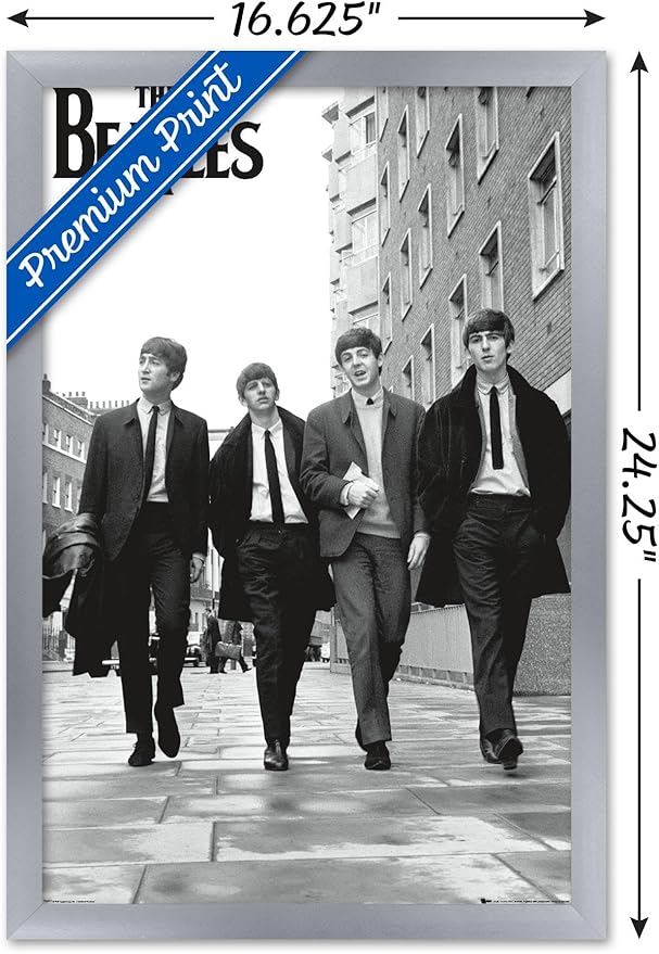 Trends International The Beatles - In London Wall Poster, 22.4L x 14.7W, Silver Framed Version