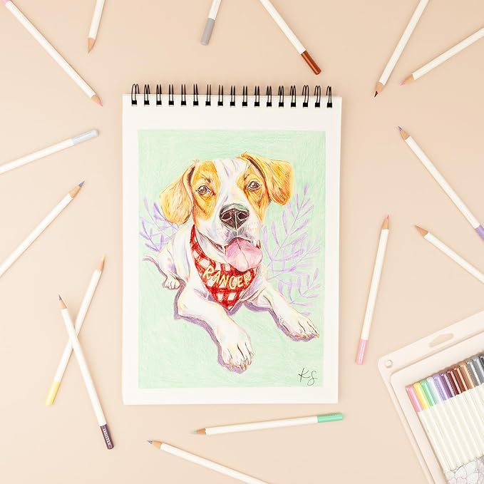 Tombow 51529 Irojiten Colored Pencil Set, Tranquil. Includes 12 Premium Colored Pencils, Sharpener, and Colored Pencil Eraser