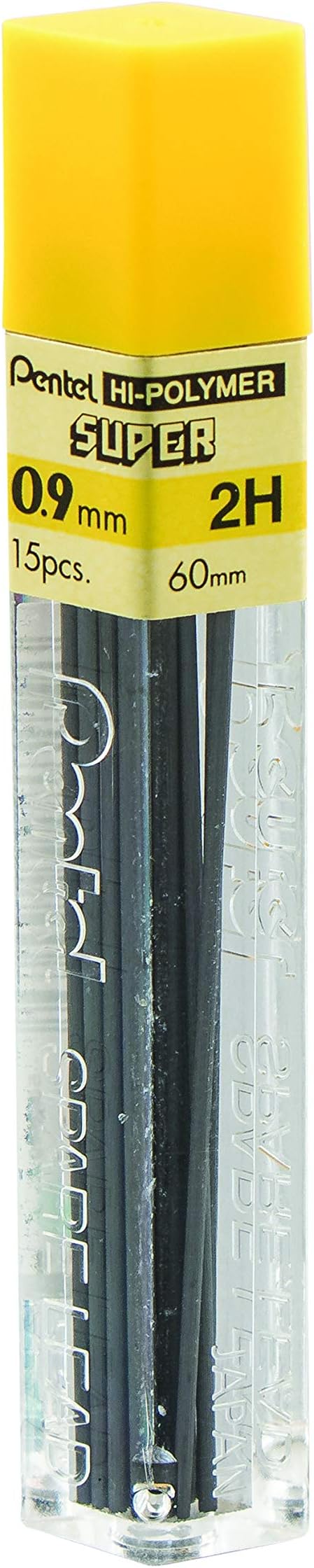 Pentel Super Hi-Polymer Lead Refill, 0.9mm Thick, 2H, 180 Pieces of Lead (50-9-2H)