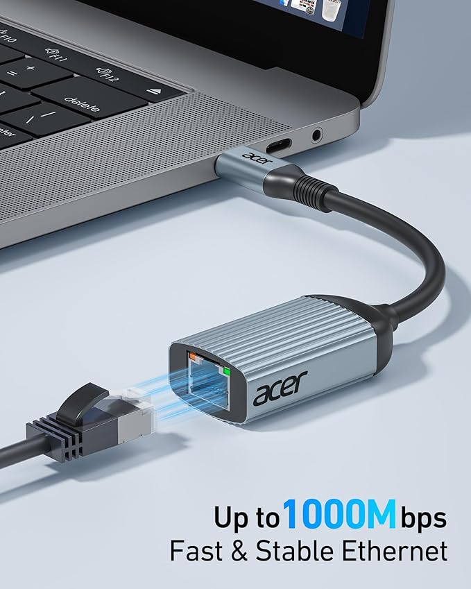 Acer 5 in 1 USB C Hub Bundle with USB C to Ethernet Adapter
