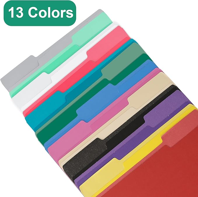 File Folders 18 Pack 8.5x11 Inch,1/3 Cut Tab Colored File Folders Letter Size,Office Purple Folders for Document