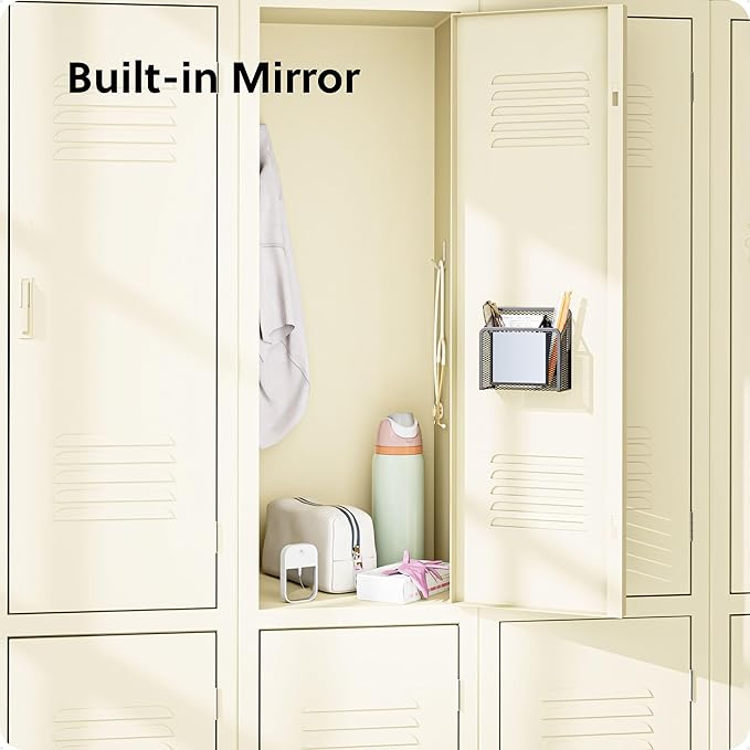 U Brands Dusty Black Magnetic Locker Cup with Mirror, Locker Mirror with Pencil Holder, Magnetic Organizer for School Lockers, 5" x 2.4" x 4.75"