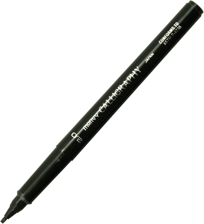Marvy Uchida 6000 Calligraphy Pens Black 2.0 mm fine [Pack of 12 ]