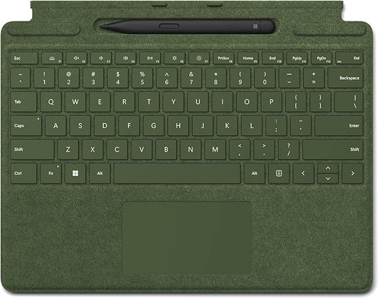 Microsoft Surface Pro Signature Keyboard with Slim Pen 2 Bundle, Forest Colour Keyboard