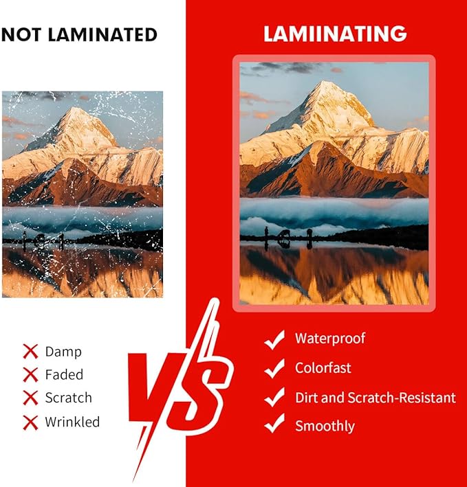 Laminating Sheets, 100 Pack Clear Thermal Laminating Plastic Paper Laminator Sheets, 11 x 17-Inch, 5mil, Ideal Office or School Supplies