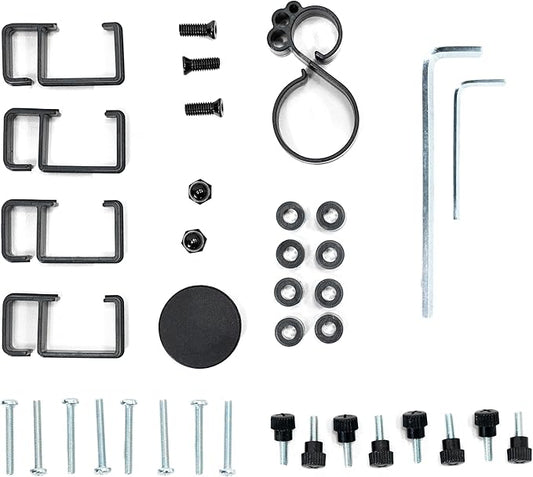 VIVO Hardware Pack for Monitor Stand, Includes Pole Cap, Cable Clips, Screws, Spacers, Allen Wrenches, Black, PT-SD-HP02