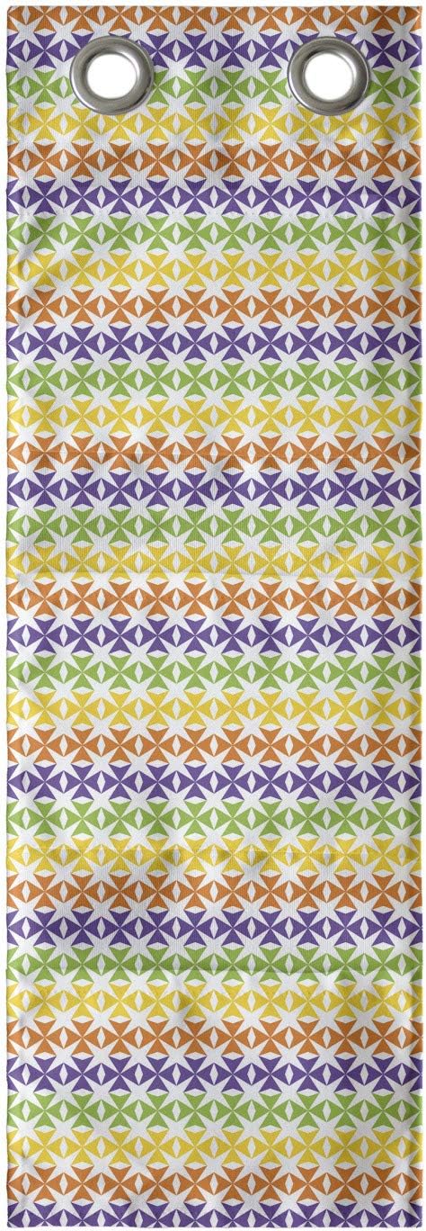 Ambesonne Colorful Hanging Pocket Organizer, Layout of Mini Triangular Motifs Horizontally Aligned, Printed Polyester Storage Bag with Pockets, 9" x 27", Violet Lime Green
