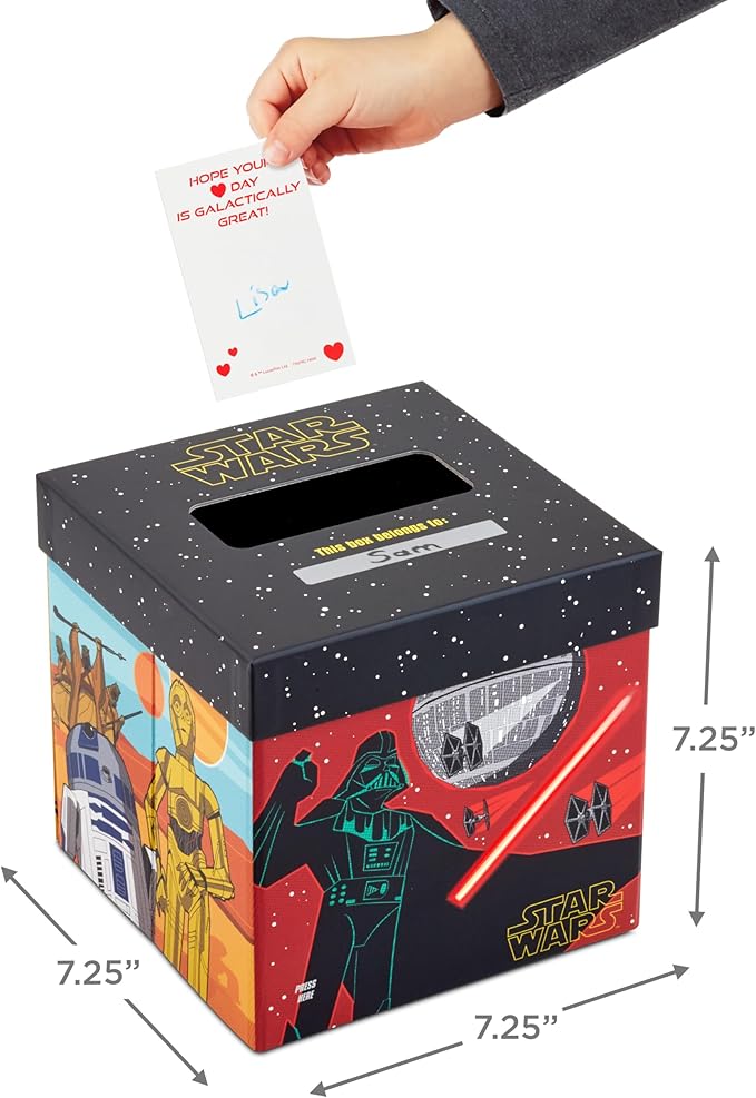 Hallmark Star Wars Valentines Day Cards for Kids School Classroom Exchange and Mailbox with Light and Sound