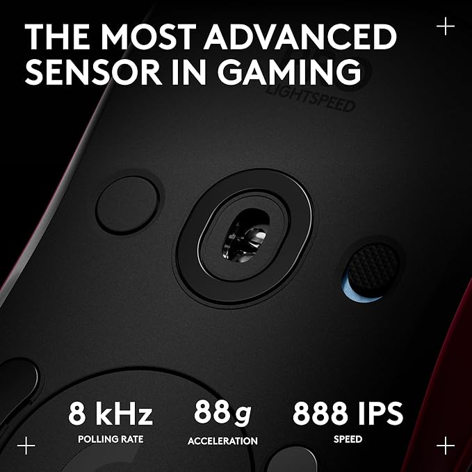 Logitech G PRO 2 Lightspeed Wireless Gaming Mouse, Right- or Left-Handed Mouse with up to 4 Customizable and Switchable Magnetic Side Buttons, 44K DPI Sensor, USB-C Charging, for PC/Mac - Magenta