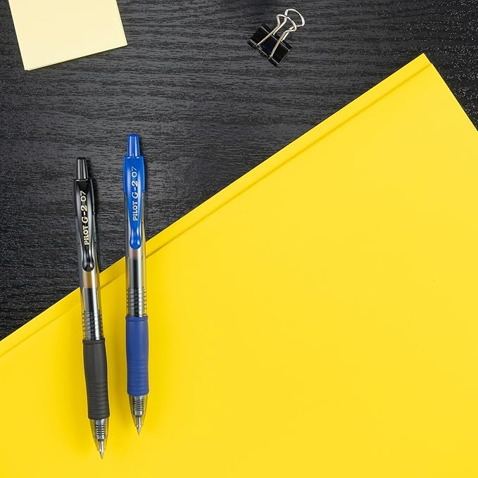 Pilot G2 Premium Gel Roller Pens, Fine Point 0.7 mm, Blue Ink Pens Fine Point, Pack of 4 - Ideal for School, Journaling, and Office Writing