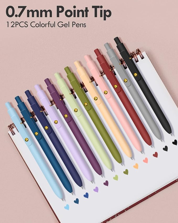 25PCS Aesthetic School Supplies with Big Capacity Pencil Case, 12pcs Bible Highlighters & 12pcs Colored Pens Set, No Bleed Pastel Highlighters Assorted Colors Pens for Bible Study Supplies (Green)