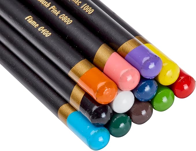 Derwent Chromaflow Colored Pencils Tin, Set of 12, Great for Holiday Gifts, 4mm Wide Core, Multicolor, Smooth Texture, Art Supplies for Drawing, Blending, Sketching, Professional Quality (2305856)