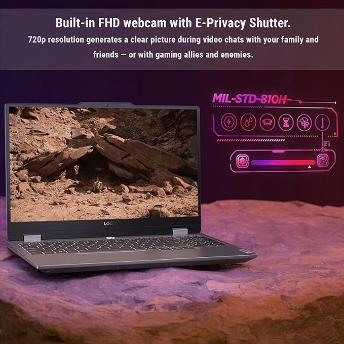 Lenovo LOQ RTX 5060 Gaming Laptop, 15.6" FHD 144Hz, AMD Ryzen 7 250, 64GB DDR5 RAM, 2TB PCIe M.2 SSD, Backlit Keyboard, Bundle with Laptop Cooler BDL, Wi-Fi 6, Windows 11 Home, Grey