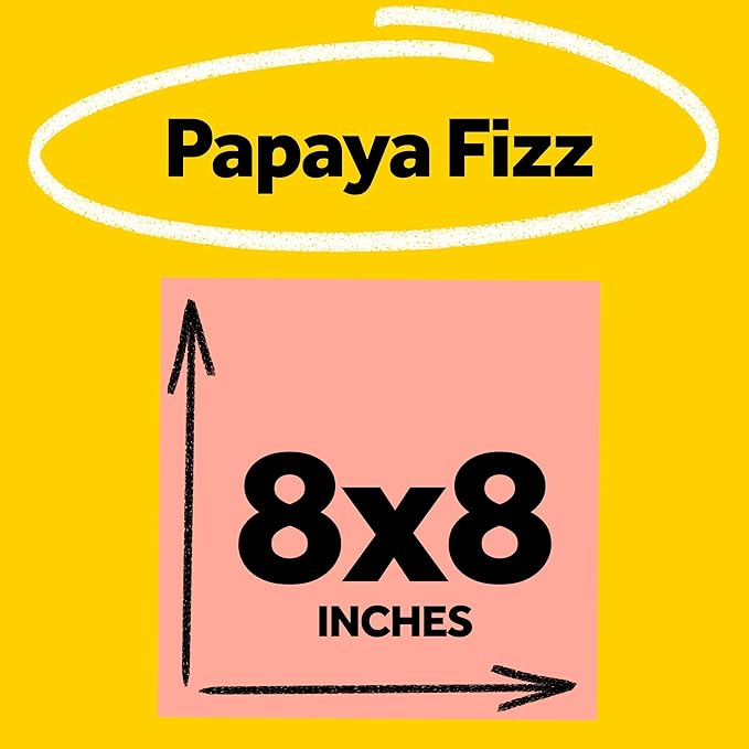 Post-it Super Sticky Big Notes, 8 in. x 8 in., Extra Large Sticky Notes in Papaya Fizz, 2 pads, 60 Sheets Total, Great for Vision Boards, Creative Projects, Study Spaces, Group Brainstorming, and More