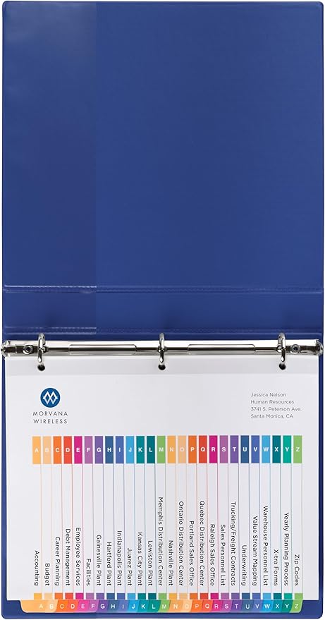 Avery A-Z Dividers for 3 Ring Binders, 26 Tabs per Set, Customizable Table of Contents, Multicolor Tabs, Great for Organizing Reports, Projects, and More (3 Sets of 44225)