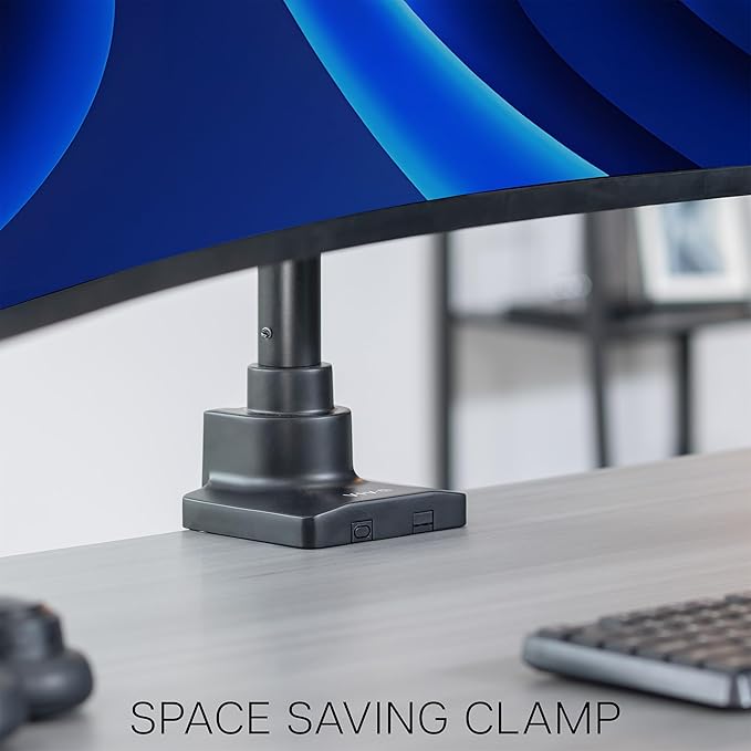 VIVO Vertically Stacked Triple Ultrawide Mount for up to 49 inch Screens, Heavy Duty Adjustable 3 Ultra-Wide Stand, 44 lbs Capacity Per Screen, Black, STAND-V300U