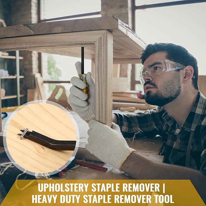 Blulu Staple Remover Staple Puller Upholstery Tool Staple Lifter, Staple Remover Tool Heavy Duty Upholstery Nail Tack Remover Tool for Furniture, Carpet, Floor, Wooden Case, Photo Frame