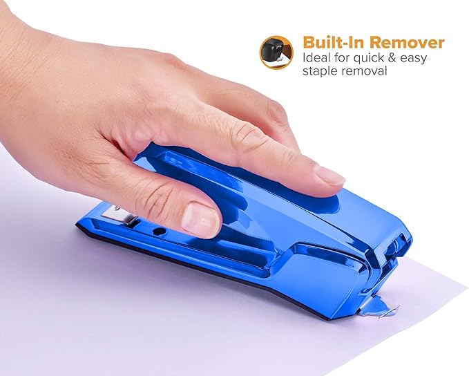 Bostitch Office Ascend 3 in 1 Stapler, 20 Sheet Capacity, Integrated Remover & Staple Storage, 420 Staples Included, Lightweight