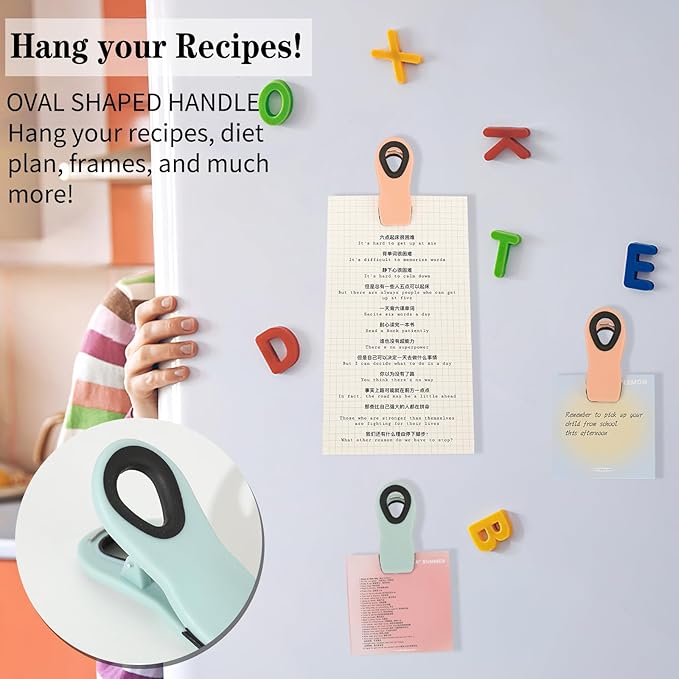 Chip Clips Bread Clips Bag Clips Magnetic Clips Chip Clip Chip Clips Bag Clips Food Clips Clips for Food Packages Chip Bag Clip (10pcs Warm Colored)