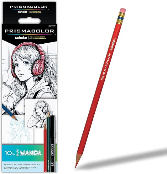 Prismacolor Scholar Manga Drawing Set, 10 Piece Kit
