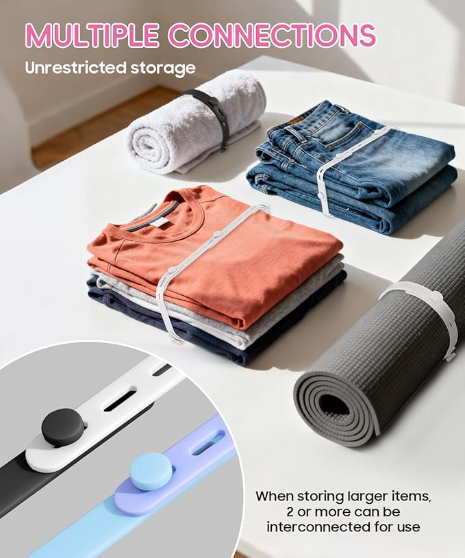 25Pack Silicone Cable Ties,Reusable Cord Organizer for Bundling Electrical Cords,Adjustable Data Cable Organizer Ties,High Elasticity Cable Straps for Home/Office/School/Travel(5 Colors)